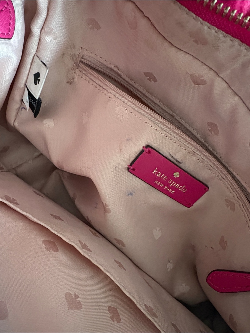 kate spade Hot Pink Plush Tote with Detachable Strap - Picture 3 of 3